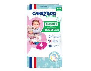 CARRYBOO Couches cologiques Non Irritantes T4 / 7-18 kg/ 44 couches