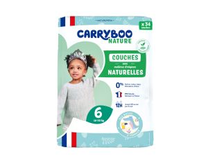 CARRYBOO Couches cologiques Non Irritantes T6 / 16-30 kg / 34 couches