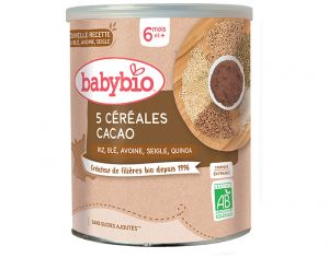 BABYBIO Crales Cacao avec Quinoa - 220g - Ds 8 mois